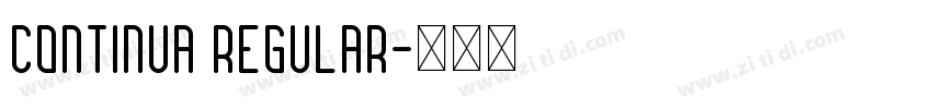 continua regular字体转换